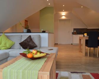 Attractive studio apartment w. Balcony in Memmelsdorf/Bamberg and e-bike storage room - Memmelsdorf - Wohnzimmer