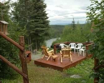 Serenity Cabin - Kenai River Soaring Eagle Lodge And Cabins - Soldotna - Balcony