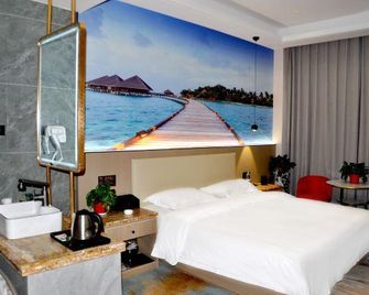 Zhangye Shangjing Intelligent Health Hotel - Zhangye - Schlafzimmer