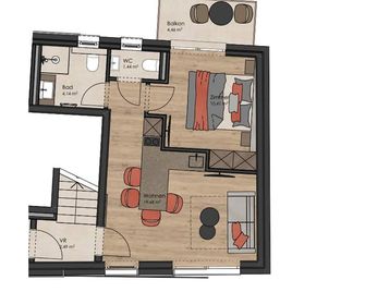 5 Minuten zur Skipiste-Appartement direkt im Zentrum von Kaprun! - Kaprun - Floorplan