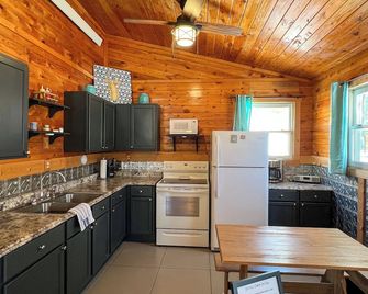 Cabin on private beach on a lake near Brainerd! 2 bedrooms, sleeps 7! - Brainerd - Kitchen