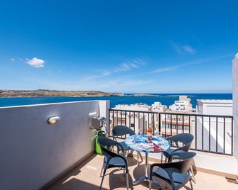 Seashells Studio Seaview terrace - Bugibba - Balcony