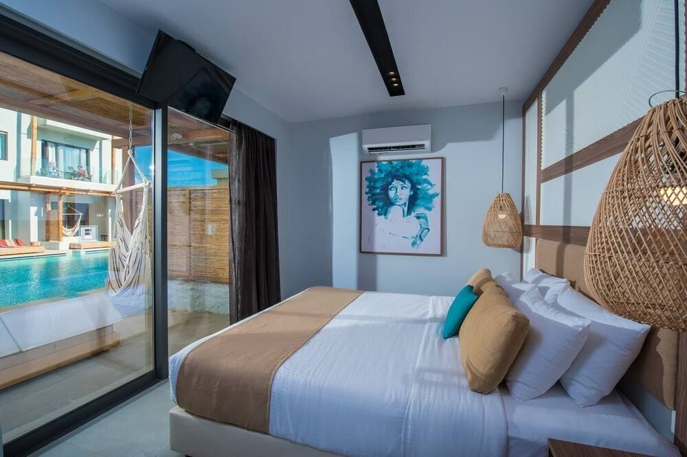 Armonia Beach Hotel - Agia Pelagia - ห้องนอน