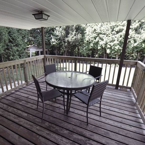 Balcony view of Niagara Acres, home away from home situated in the heart of Niagara wine country