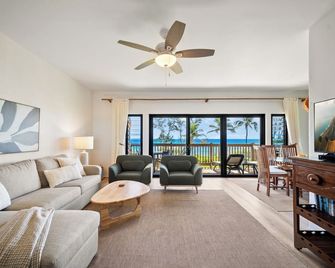 Kaha Lani Resort #224, Oceanfront, Sunrise Views, Walk to Lydgate Beach - Lihue - Soggiorno