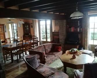 Large charming gîte with breathtaking view of Brocéliande Paimpont forest - Paimpont - Salon