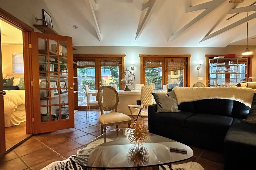 Pet-Friendly Chic SoCo Bungalow with yard, w/d, full kitchen - Austin - Living room