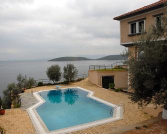 Elegant villa with private beach, pool, barbecue, sauna, jacuzzi and herb garden - Almyrós - Piscina