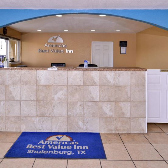 Front desk view of Americas Best Value Inn Schulenburg