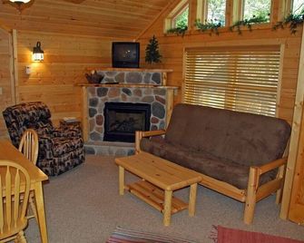Pinewood Cabin on Upper Eau Claire Lake in Barnes, WI - Solon Springs - Sala de estar