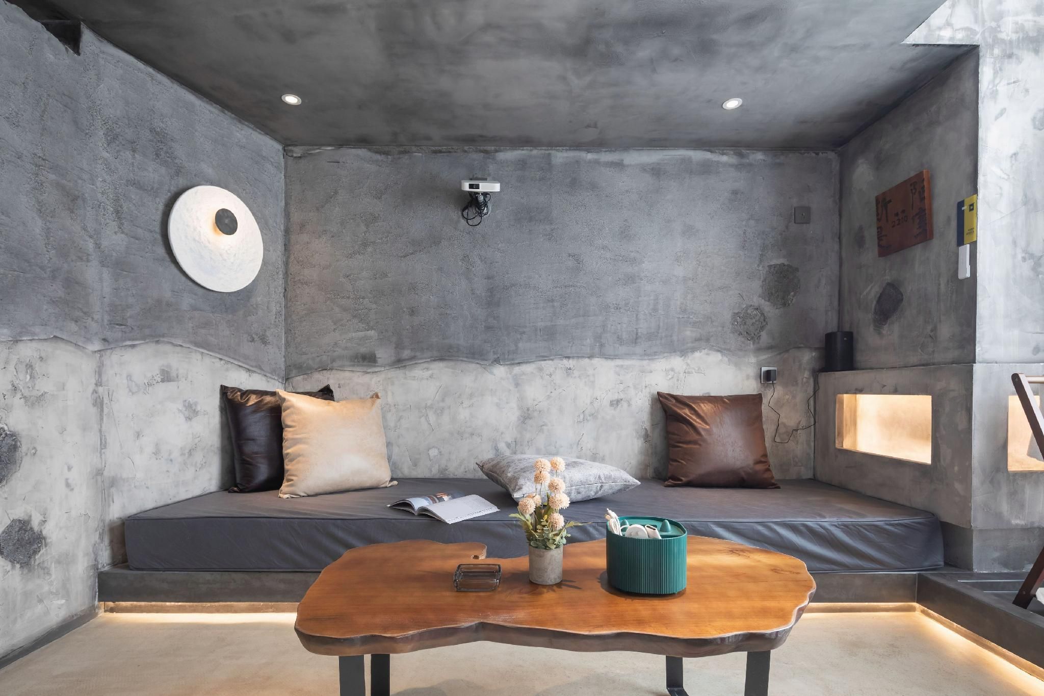 Yuansu Loft Space Aesthetics Homestay (Taiyuan Mixc Store) - Taiyuan - Wohnzimmer
