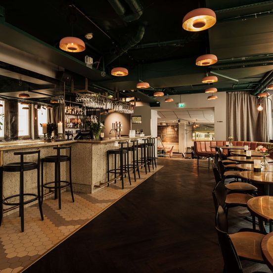 Bar view of Best Western and hotel