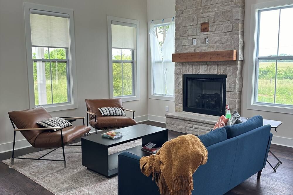 Big Luxury Farmhouse - Shelbyville - Wohnzimmer