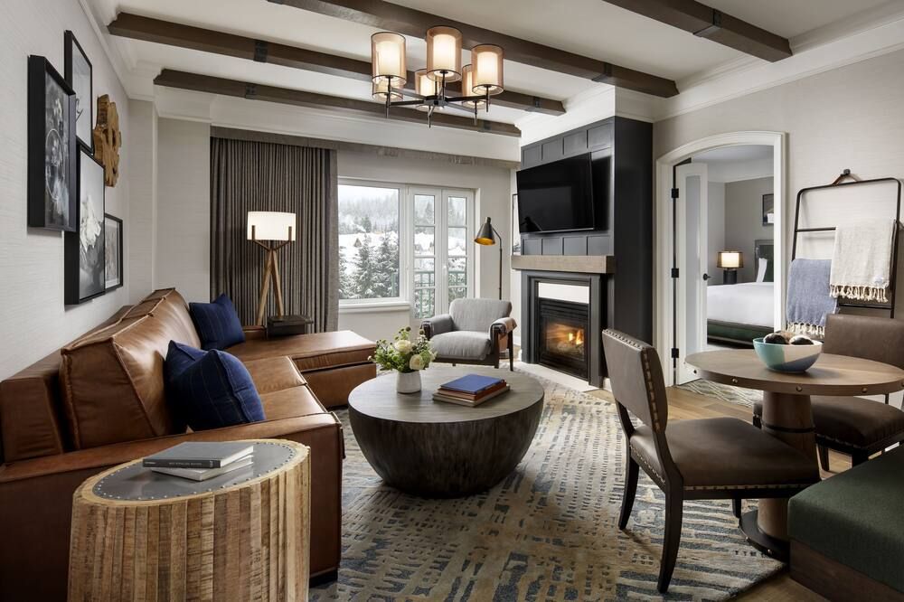 Living room view of Fairmont Chateau Whistler Gold Experience