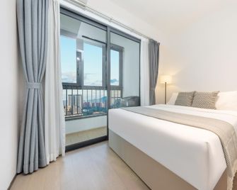 The Preface Hotel Apartment Dapeng Metro Station, Longcheng Park, Shenzhen Dayun Center Gymnasium - 선전 - 침실