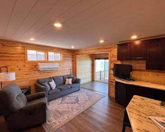 Cozy cabin on Lake Osakis with game room, deck and kayaks! - Osakis - Living room