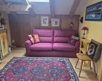 Panoramic apartment in the heart of the Dolomites - Corvara in Badia - Living room