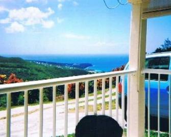 Studio with terrace full of charm with panoramic view on mountain and sea. - Deshaies - Balcon