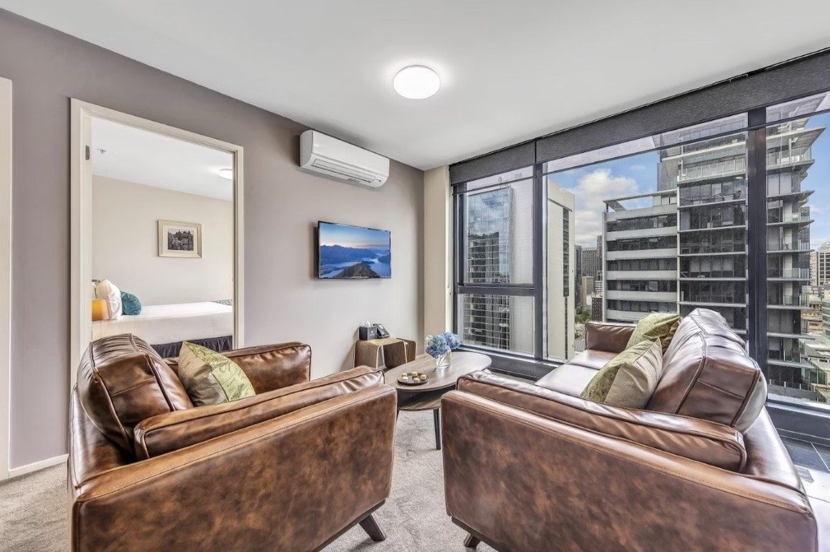 شقق فندقية بيغاسوس - ميلبورن - غرفة نوم