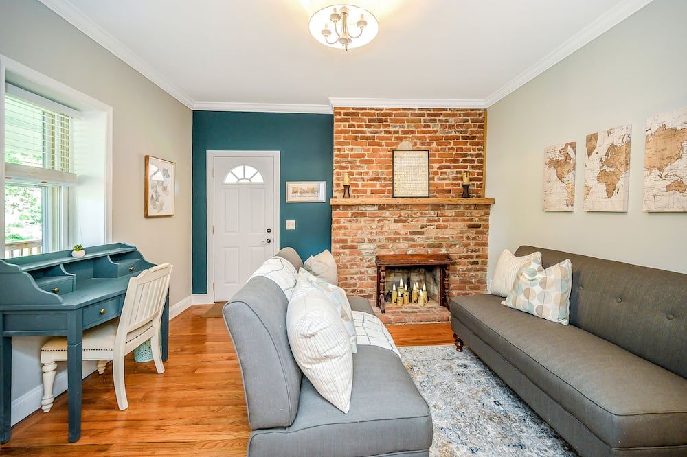 Living room view of The Bazil Gordon House