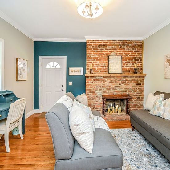 Living room view of The Bazil Gordon House