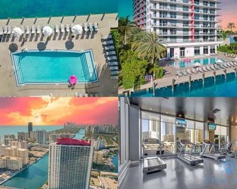 Infinite View Balcony Pool Near Beach - Hallandale Beach - Pool