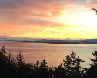 Private, spectacular ocean vistas, swimming pool, EV charger ! - Pender Island - Outdoors view