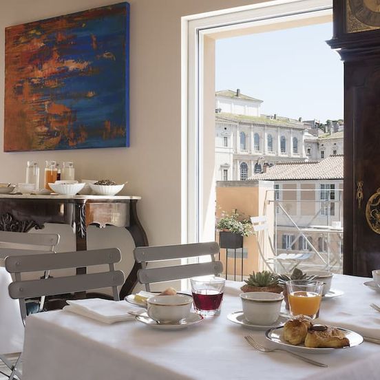 Dining room view of Palazzo Caruso