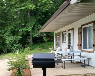 Cozy Cottage w/wood stove, firepit, pond & hiking trails near Snow Trails - Mansfield - Patio