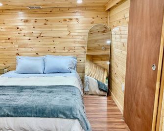 Cozy Rustic Walkout Basement Cabin in Historic Harpers Ferry - Harpers Ferry - Bedroom