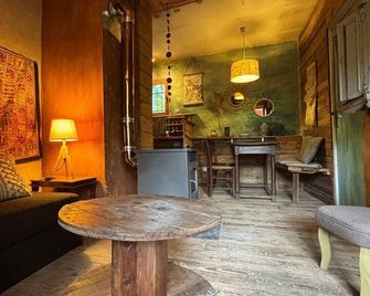 Like a cabin, between forest and river, with a terrace facing the garden. - Rennes-les-Bains - Sala de estar