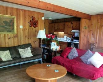 Rustic, Cozy Cottage with Backyard Waterfall and Cayuga Lake Views! - Ithaca - Living room