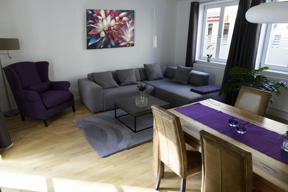 Great holiday/business apartment - only 5 min from the center - ميونخ - غرفة معيشة