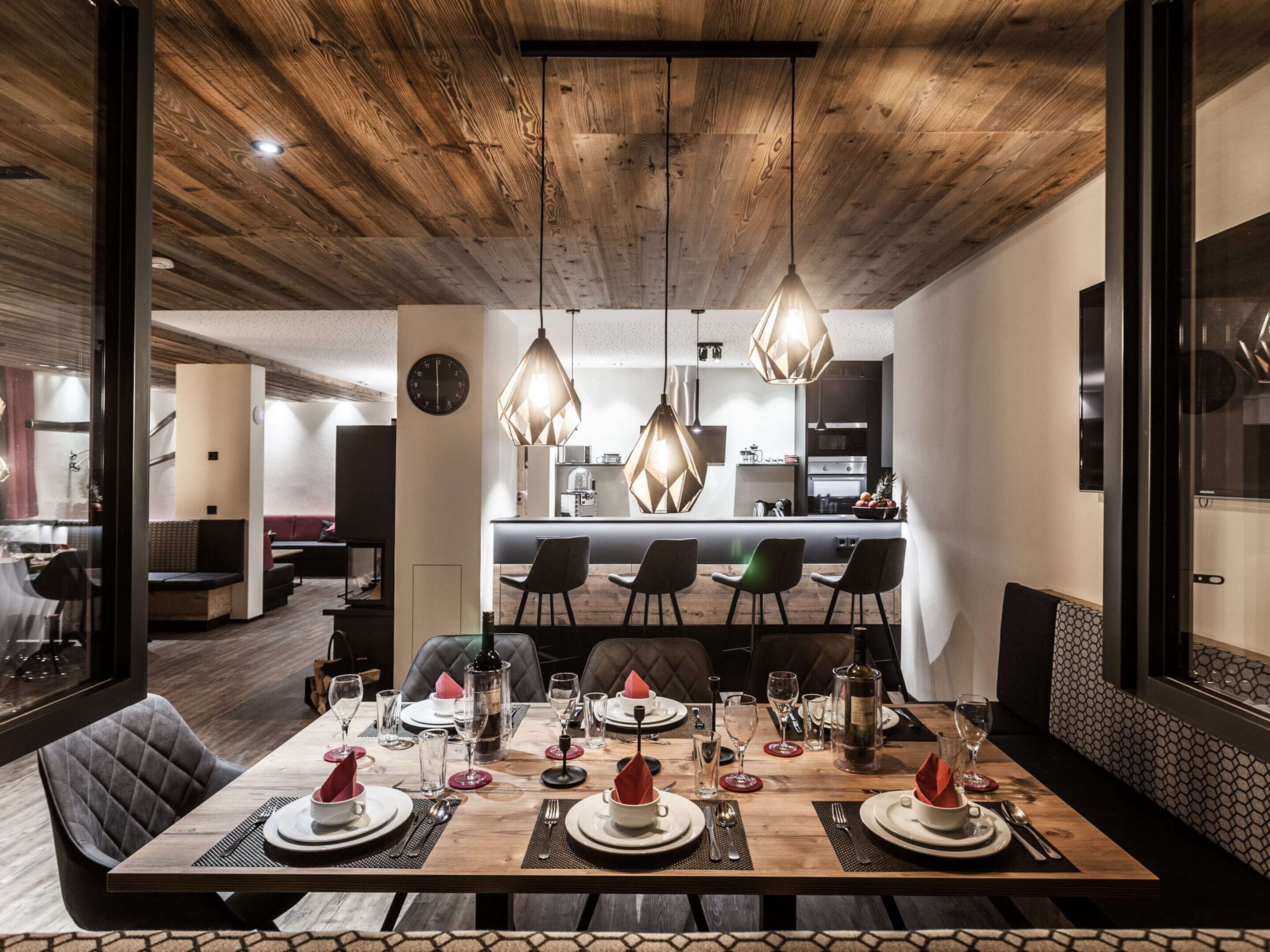 Chalet Montafon in Gaschurn with Sauna - גאשורן - חדר אוכל