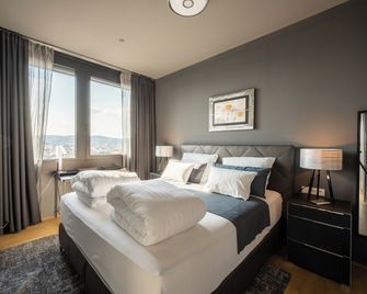 سكايفلاتس فيينا - روف توب أبارتمنتس - فيينا - غرفة نوم