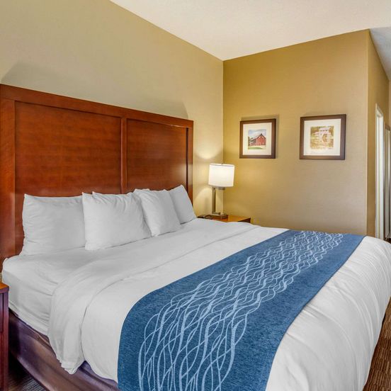 Bedroom view of Comfort Inn Rockford near Casino District