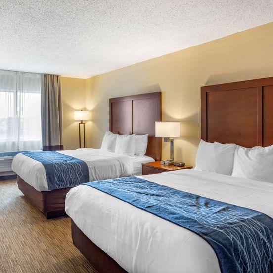 Bedroom view of Comfort Inn Rockford near Casino District