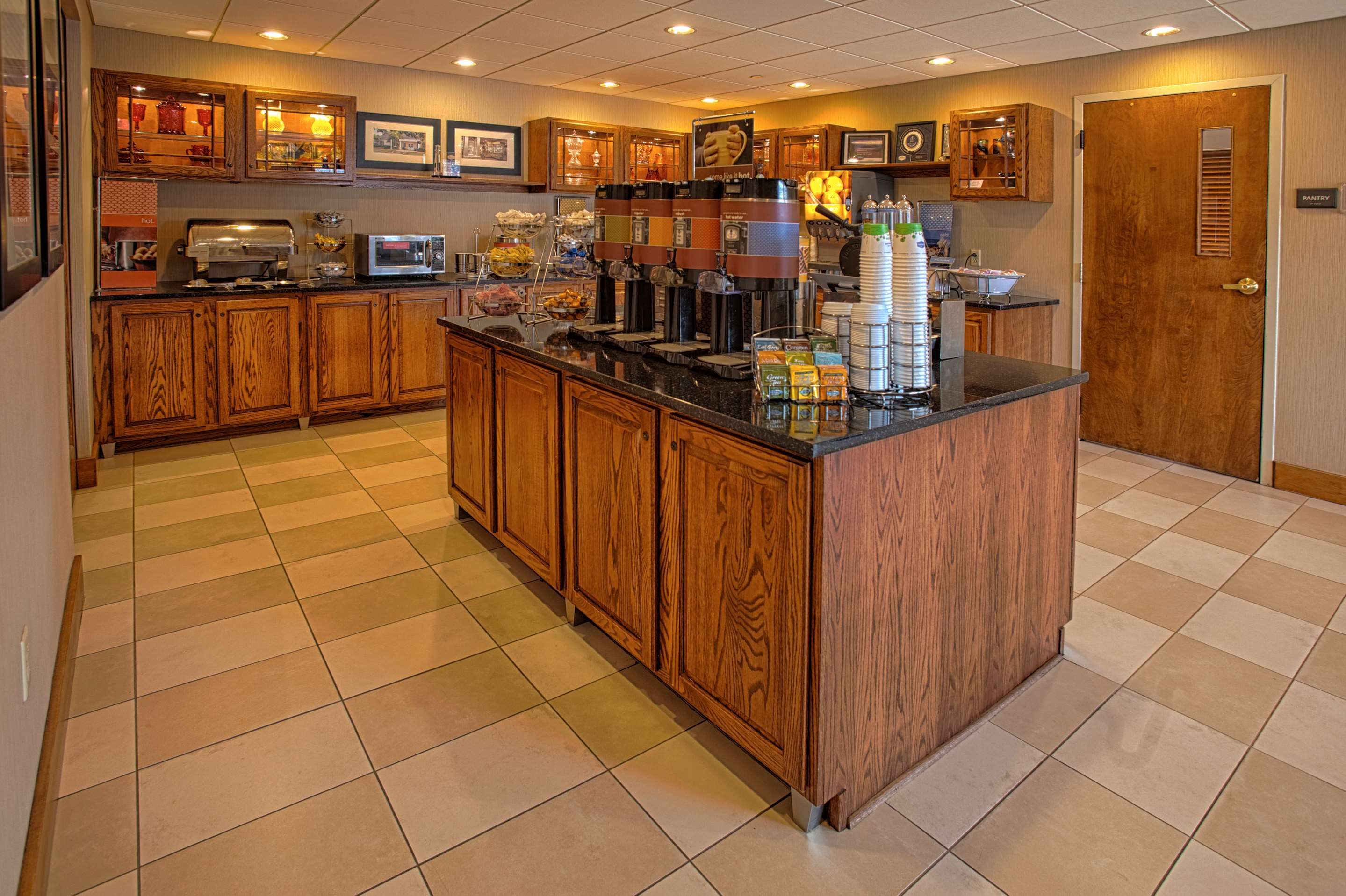 Buffet view of Hampton Inn Wheeling