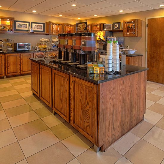 Buffet view of Hampton Inn Wheeling