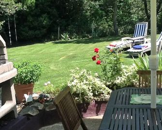 A beautifully restored barn with private wood fired hot tub . Bussiere Poitevine - Bussière-Poitevine - Patio