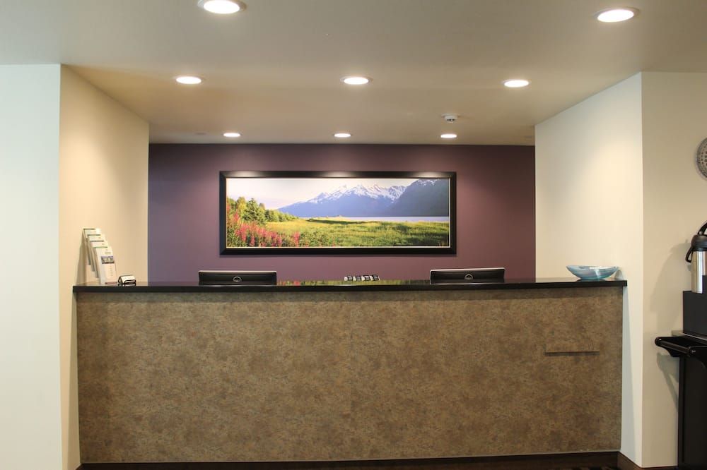 Front desk view of Aspen Suites Hotel Haines