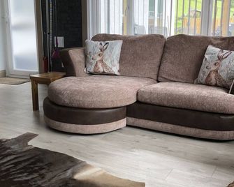Farm setting with large living areas and wood fired hot tub - Carmarthen - Living room