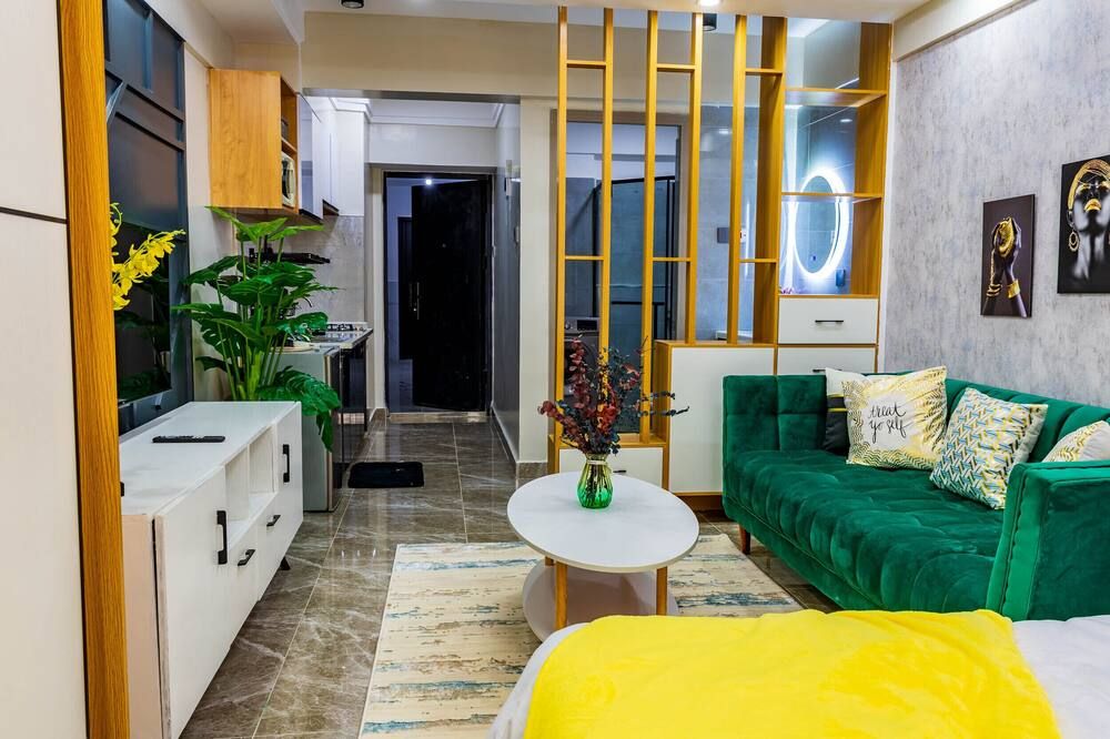 Luxury cozy studio apartment, Kilimani - Nairobi - Living room