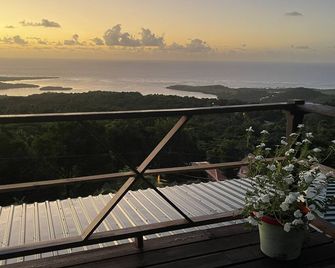 Spectacular Villa situated in a Tropical Garden with Panoramic Ocean View/Breeze - Vieux Fort - Balcony