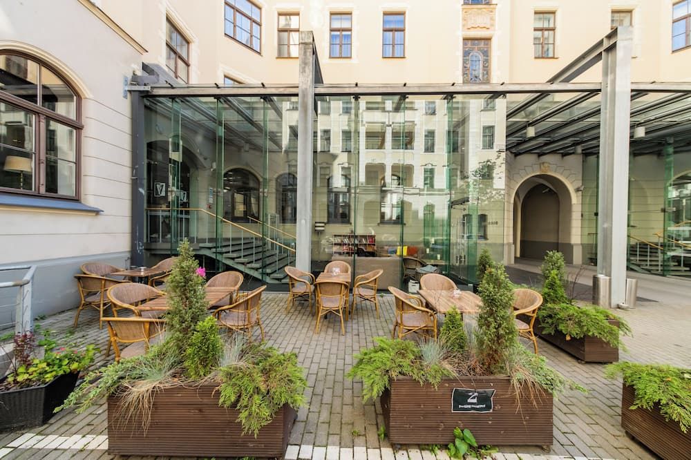 Patio view of Tribe Riga City Centre