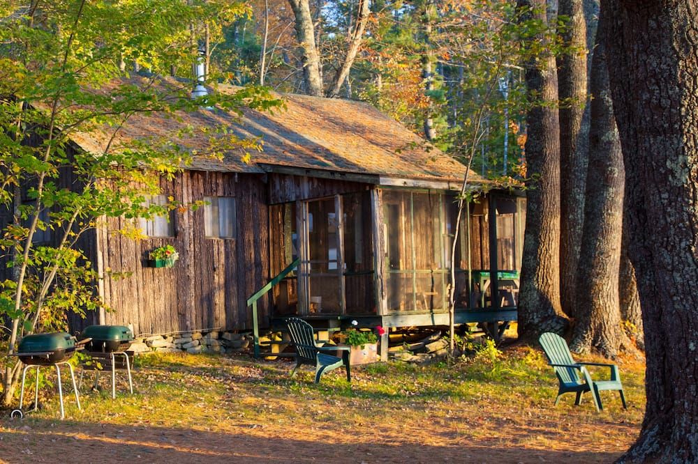 The Lakeside cabin, just steps from the lake, with dock and screened porch