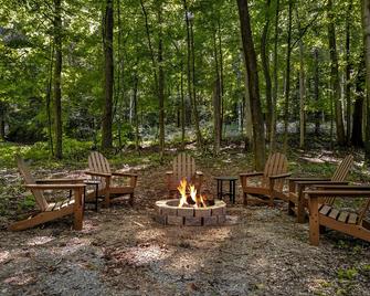 Modern decor, Hot Tub, Fire Pit, Grill, & Games - Berkeley Springs - Binnenhof