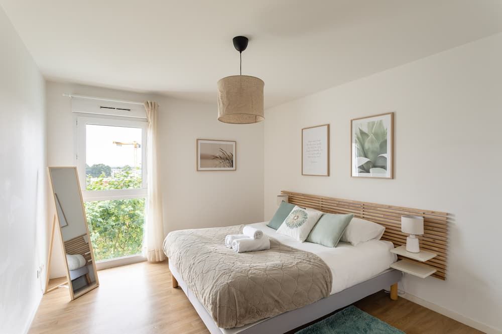 Le Mint - Appt 2 chambres avec parking - רן - חדר שינה