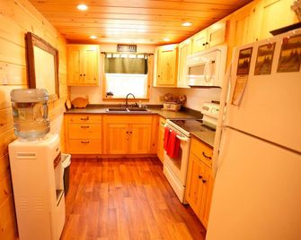 Lakeside Pine Cone Cabin 30' private beach & dock, Fireplace , Kayaks, Canoe - Ellsworth - Cucina
