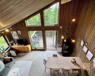 Sjusjøen ski in out, ski storage, Wifi, grill & fireplace, modern apartment! - Sjusjøen - Living room